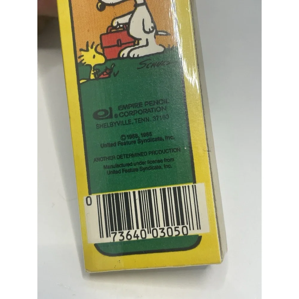 Vtg Peanuts‎ Snoopy Pencils Pack Of 5 With Peanuts Eraser Empire Pencil Company